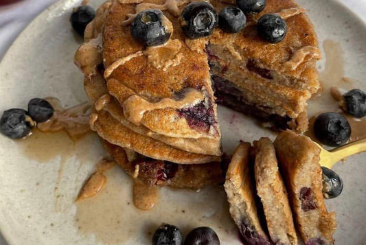 Chelcie’s Blueberry Collagen Pancakes